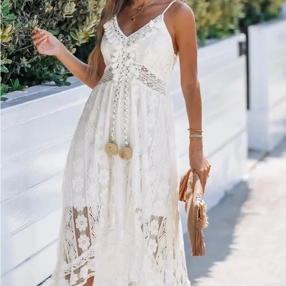 Dresses | Cupshe Beach Lace Up Slip Dresssize Xs31 | Poshmark
